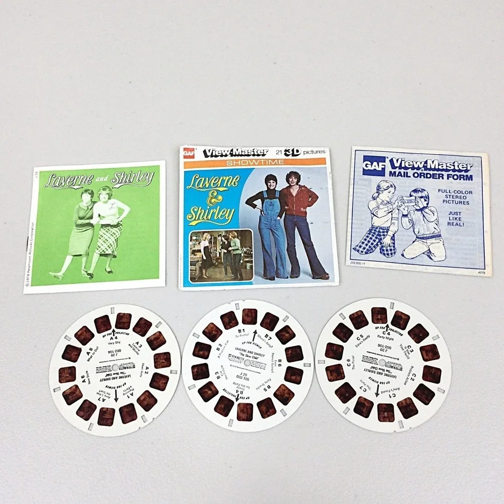 VTG 1978 GAF View Master Laverne & Shirley J20 Showtime 3 Reel Set